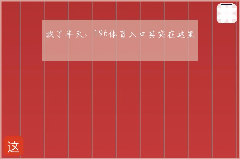 找了半天，196体育入口其实在这里